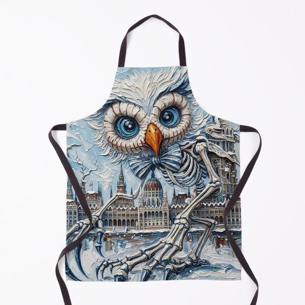 Item preview, Gothic Owl Skeleton in Winter Budapest designed and sold by LujziWorld.