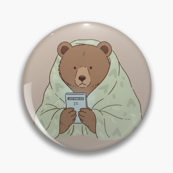 Item preview, Social Battery 1% — Cozy Tired Bear designed and sold by ManggaeJM.