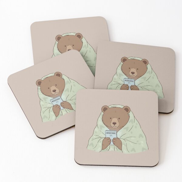 Item preview, Social Battery 1% — Cozy Tired Bear designed and sold by ManggaeJM.