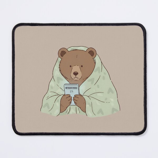 Item preview, Social Battery 1% — Cozy Tired Bear designed and sold by ManggaeJM.