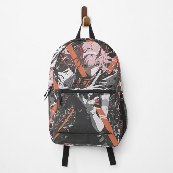 Item preview, Pink Horned Warrior Anime Girl Orange Black Cyberpunk Aesthetic designed and sold by Dyan4.