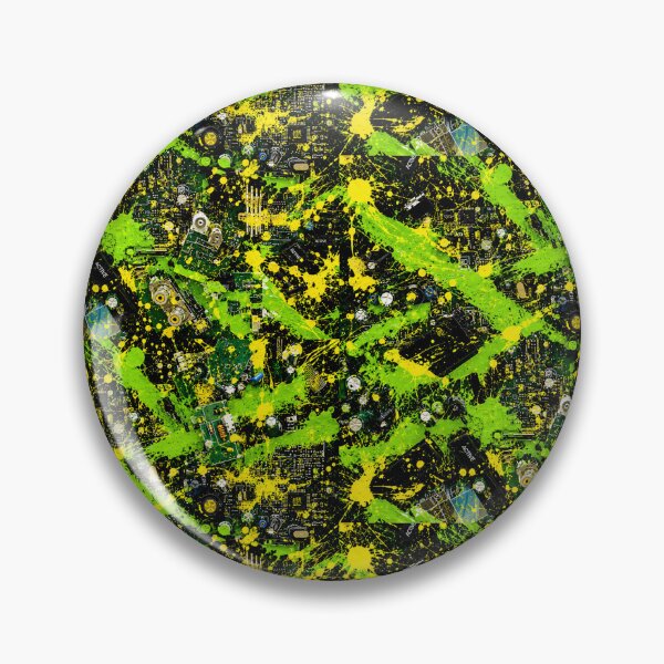 Item preview, Circuit Matrix Splatter Mixed Media Art designed and sold by THE SPLATTERED HAUS BY SAGE BANKS.