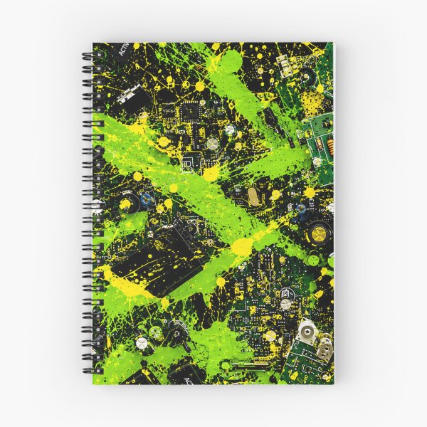 Item preview, Circuit Matrix Splatter Mixed Media Art designed and sold by THE SPLATTERED HAUS BY SAGE BANKS.