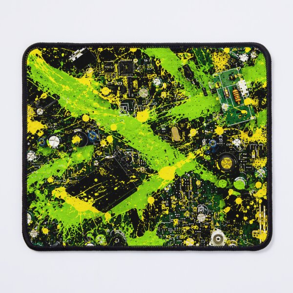 Item preview, Circuit Matrix Splatter Mixed Media Art designed and sold by THE SPLATTERED HAUS BY SAGE BANKS.