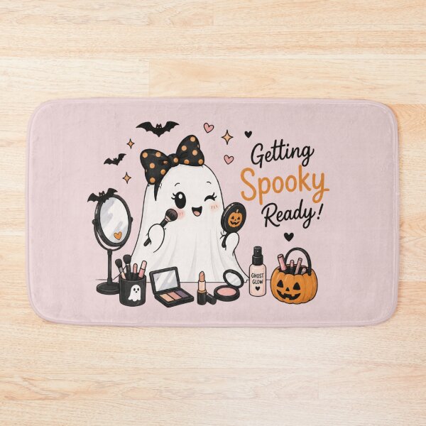 Item preview, Getting Spooky Ready Cute Ghost Makeup Illustration designed and sold by BS Creations.