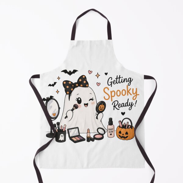 Item preview, Getting Spooky Ready Cute Ghost Makeup Illustration designed and sold by BS Creations.