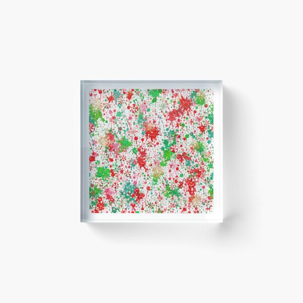 Item preview, Holiday Cheer Splatter Mixed Media Art designed and sold by THE SPLATTERED HAUS BY SAGE BANKS.
