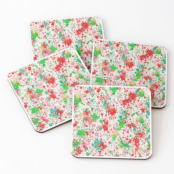 Item preview, Holiday Cheer Splatter Mixed Media Art designed and sold by THE SPLATTERED HAUS BY SAGE BANKS.