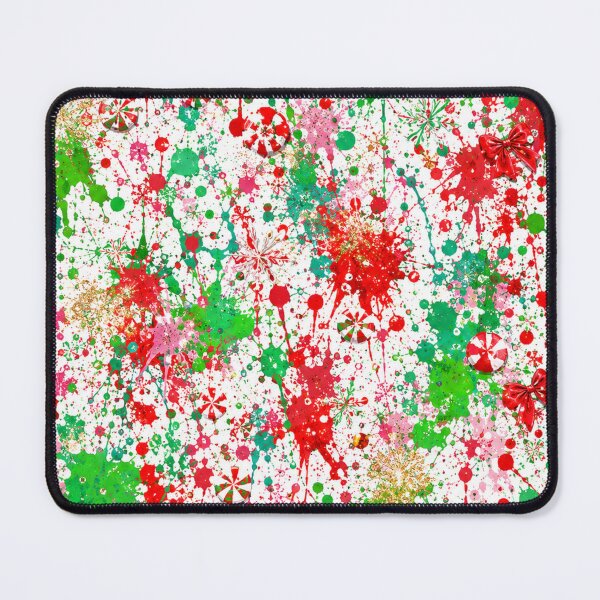 Item preview, Holiday Cheer Splatter Mixed Media Art designed and sold by THE SPLATTERED HAUS BY SAGE BANKS.