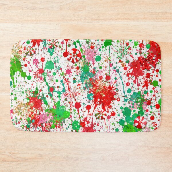 Item preview, Holiday Cheer Splatter Mixed Media Art designed and sold by THE SPLATTERED HAUS BY SAGE BANKS.