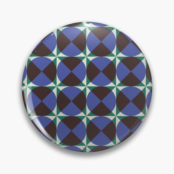 Item preview, Elevated Heritage Geometric Circles - brown navy teal & ivory designed and sold by pakanta.
