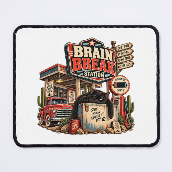 Item preview, Brain Break Station – Mental Health Humor designed and sold by FZ Studio .