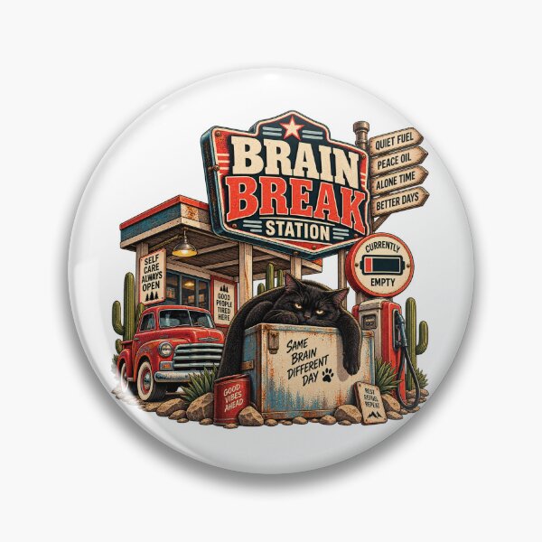 Item preview, Brain Break Station – Mental Health Humor designed and sold by FZ Studio .