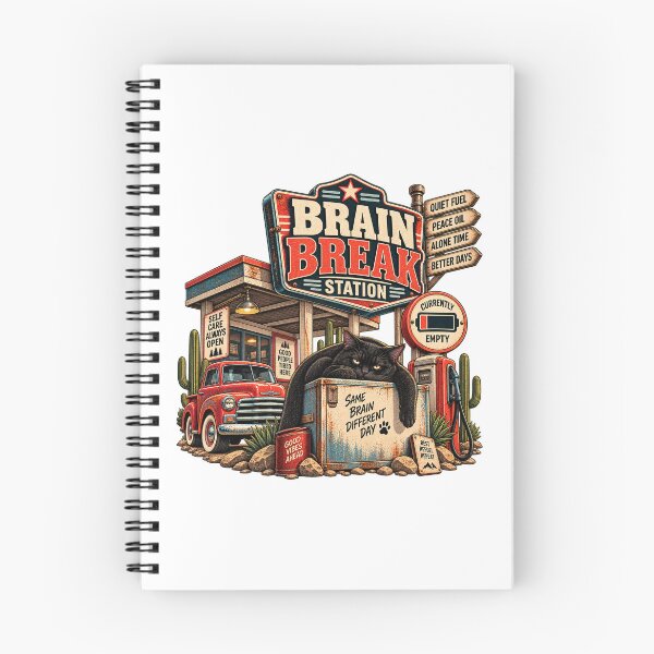 Item preview, Brain Break Station – Mental Health Humor designed and sold by FZ Studio .