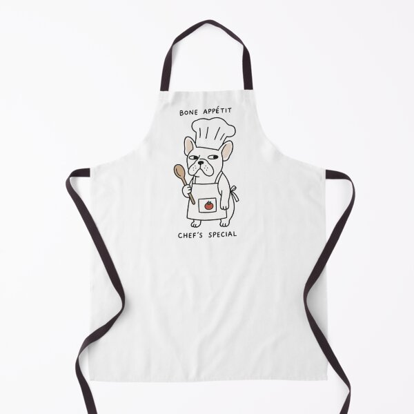 Item preview, French Bulldog Chef Bone Appetit Funny Art designed and sold by SayMaria.