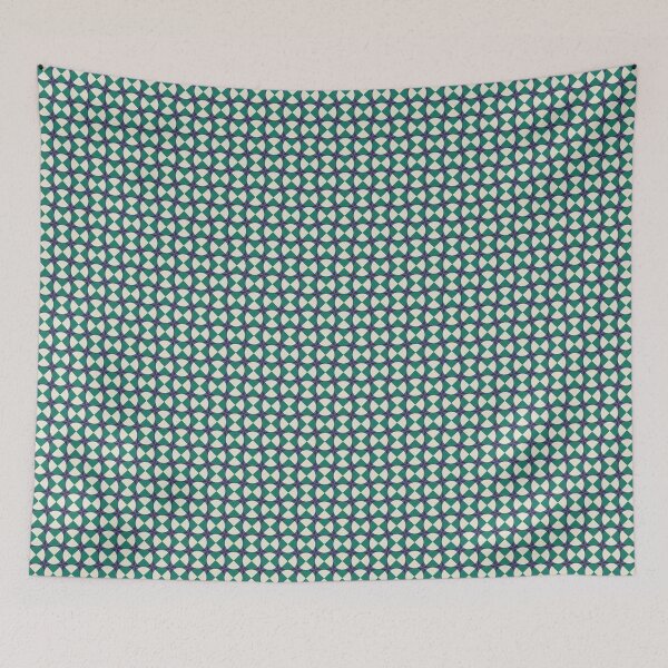 Item preview, Elevated Heritage Geometric Circles - teal brown navy & ivory designed and sold by pakanta.