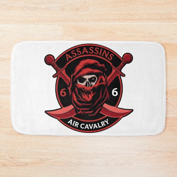 Item preview, 66th Air Cavalry Assassins Hooded Skull Crossed Swords Emblem designed and sold by CharlieDesings.
