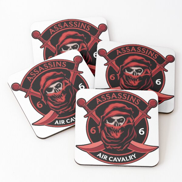 Item preview, 66th Air Cavalry Assassins Hooded Skull Crossed Swords Emblem designed and sold by CharlieDesings.