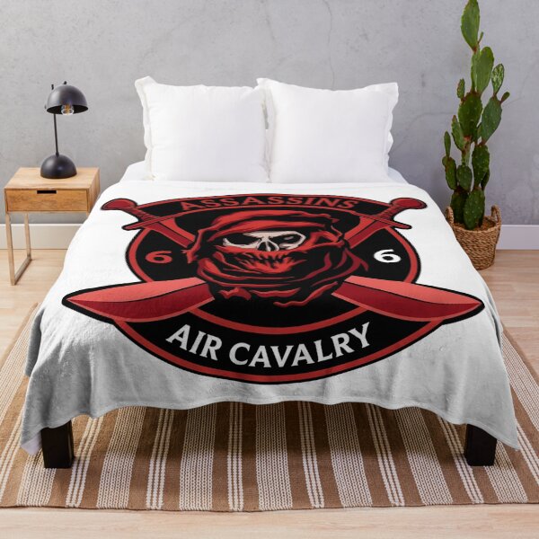Item preview, 66th Air Cavalry Assassins Hooded Skull Crossed Swords Emblem designed and sold by CharlieDesings.