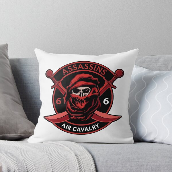 Item preview, 66th Air Cavalry Assassins Hooded Skull Crossed Swords Emblem designed and sold by CharlieDesings.
