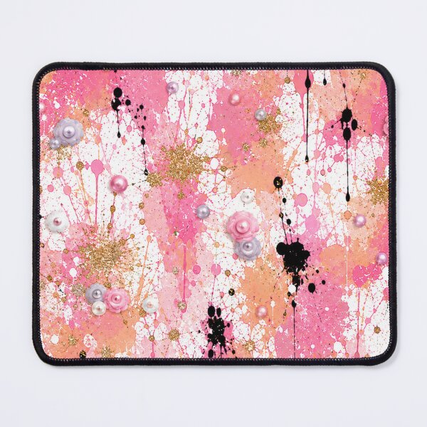 Item preview, Blush and Pearl Splatter Mixed Media Art designed and sold by THE SPLATTERED HAUS BY SAGE BANKS.