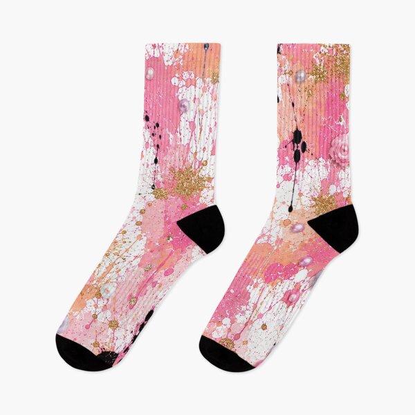 Item preview, Blush and Pearl Splatter Mixed Media Art designed and sold by THE SPLATTERED HAUS BY SAGE BANKS.