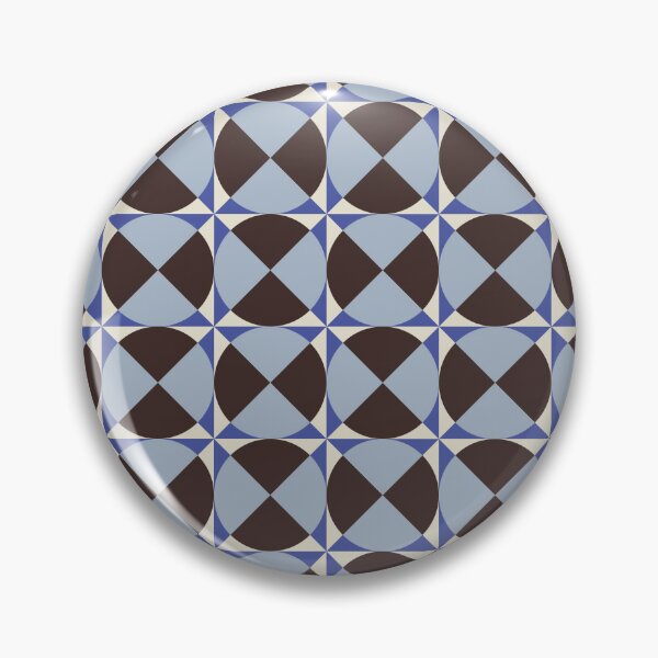Item preview, Elevated Heritage Geometric Circles - brown navy teal & ivory designed and sold by pakanta.