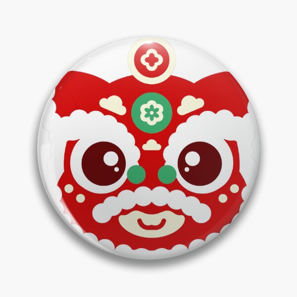 Item preview, Kawaii Chinese Lion Dance Head - Cute Lunar New Year Clip Art designed and sold by HoMya.
