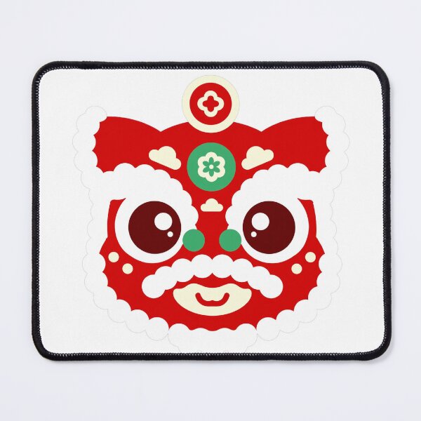 Item preview, Kawaii Chinese Lion Dance Head - Cute Lunar New Year Clip Art designed and sold by HoMya.