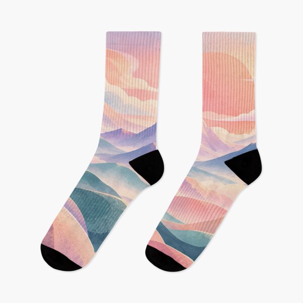 Item preview, Dreamy Pastel Mountain Sunrise Landscape designed and sold by KateVil.