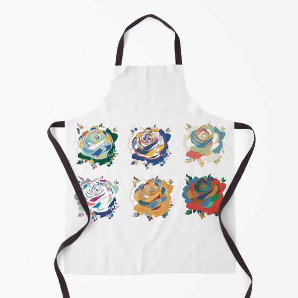 Item preview, Rose Bloom Set of Six - Abstract Mosaic Floral Art designed and sold by iampaulmorris.