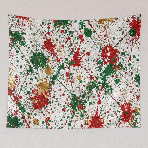 Item preview, Crimson Pine and Gold Splatter Action Abstract Art designed and sold by THE SPLATTERED HAUS BY SAGE BANKS.