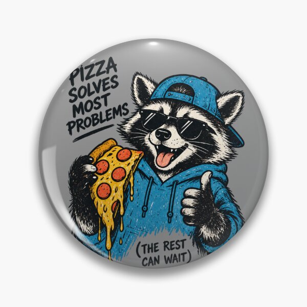Item preview, Pizza Solves Most Problems Raccoon designed and sold by Houldi.