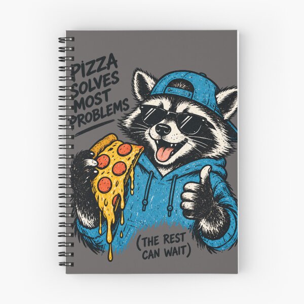 Item preview, Pizza Solves Most Problems Raccoon designed and sold by Houldi.