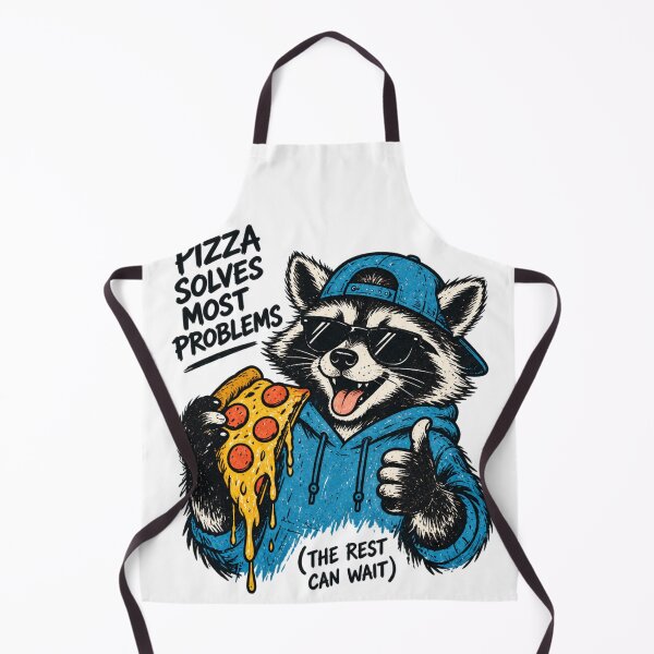 Item preview, Pizza Solves Most Problems Raccoon designed and sold by Houldi.