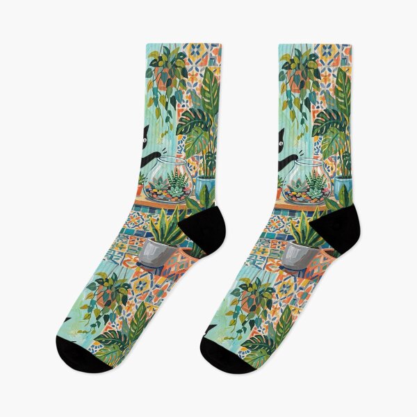 Item preview, Naughty Black Cat Reaching into Terrarium Matisse Style Poster designed and sold by DuckOddity.