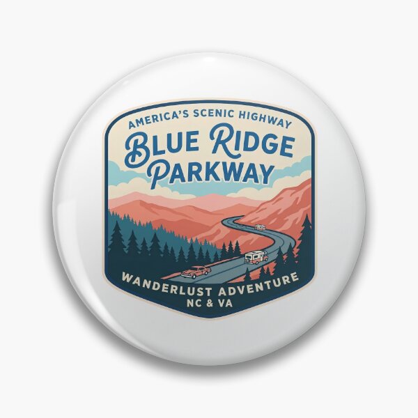 Item preview, Vintage Blue Ridge Parkway America's Scenic Highway Road Trip Badge designed and sold by LittleArij.