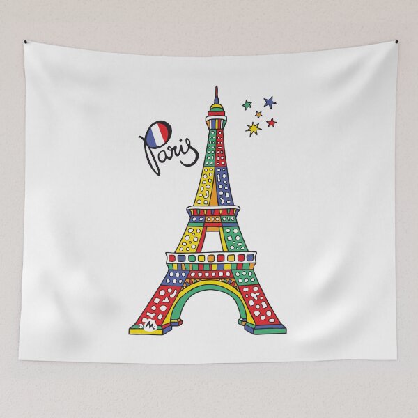 Item preview, Eiffel Tower Paris - Illustration designed and sold by Miduart.