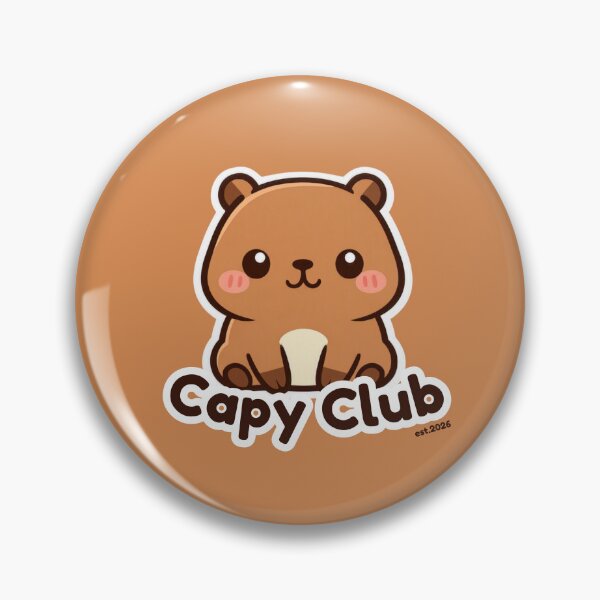 Item preview, Capy Club Cute Capybara Sticker – Kawaii Bear-Style Mascot designed and sold by Moonbeary.