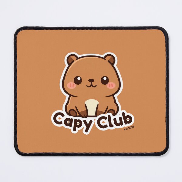 Item preview, Capy Club Cute Capybara Sticker – Kawaii Bear-Style Mascot designed and sold by Moonbeary.