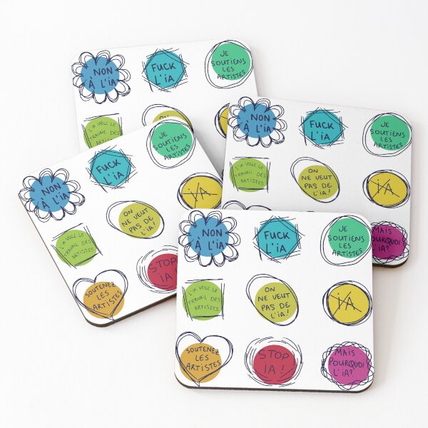 Item preview, Series of anti-AI messages designed and sold by atelierthipic.