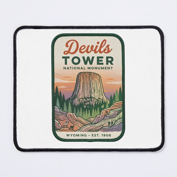 Item preview, Vintage Devils Tower National Monument Wyoming Embroidered Patch designed and sold by LittleArij.