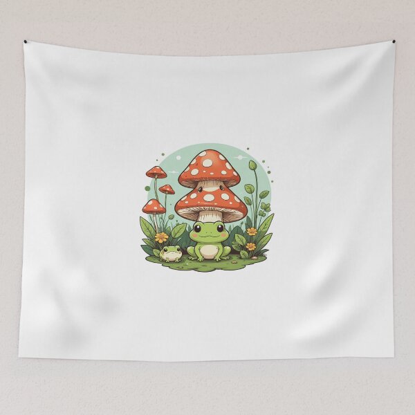Item preview, Cottagecore Mushroom Character Floating Elements Design – Mushroom lover gift designed and sold by michallechowicz.