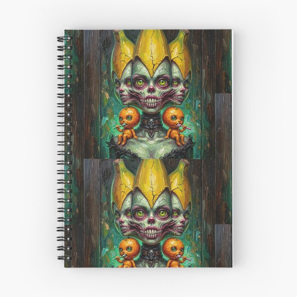 Item preview, Surreal Three Headed Banana Zombie Orange Babies Impasto Art designed and sold by LujziWorld.