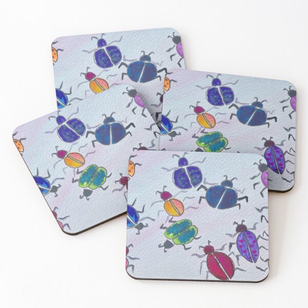 Item preview, Fun Watercolour Beetles in Bright Colours designed and sold by LakeArtWorks.