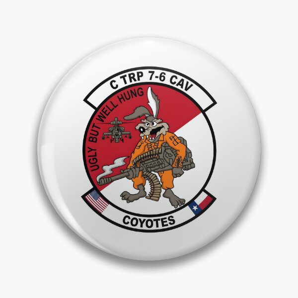 Artikelvorschau, C Trp 7-6 CAV Coyotes Ugly But Well Hung Emblem entworfen und verkauft von CharlieDesings.