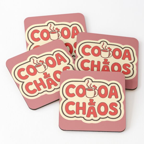 Item preview, Cocoa and Chaos - Funny Coffee Lover Sticker Design designed and sold by trendplusco.