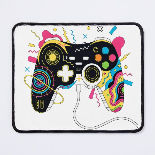 Item preview, Retro Neon Game Controller Abstract Cyberpunk Art designed and sold by FABIOLA1970.