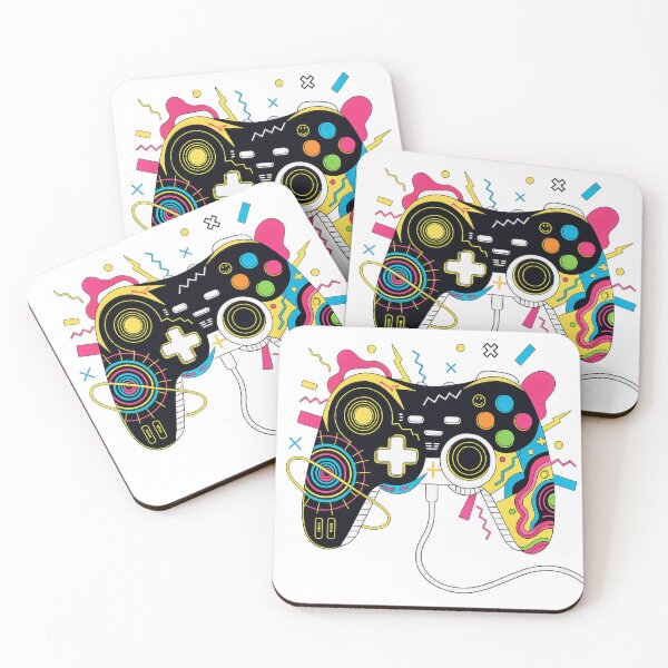 Item preview, Retro Neon Game Controller Abstract Cyberpunk Art designed and sold by FABIOLA1970.
