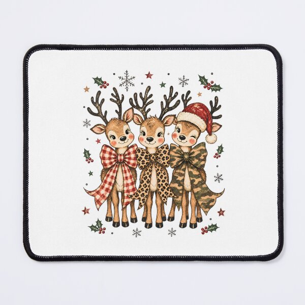 Item preview, Cute Reindeer Squad Plaid Leopard Camo Bows Christmas designed and sold by DYAFLK.
